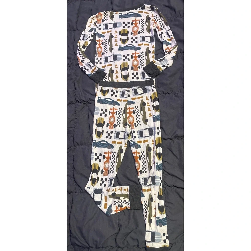 Little Sleepies Fast Lane Race Car Bamboo Pajama Set Size 4T